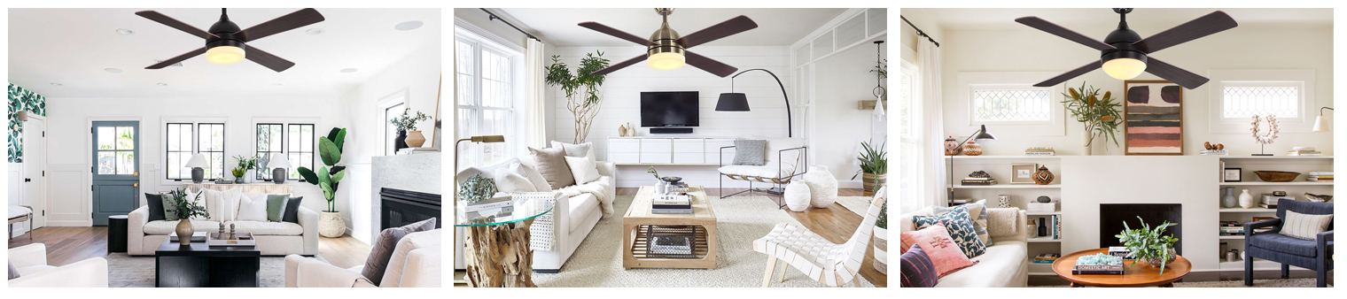 48-inch contemporary ceiling fans with light