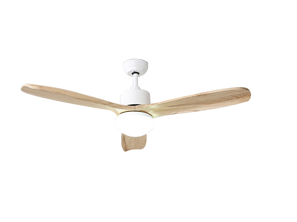 48 in white timber ceiling fan