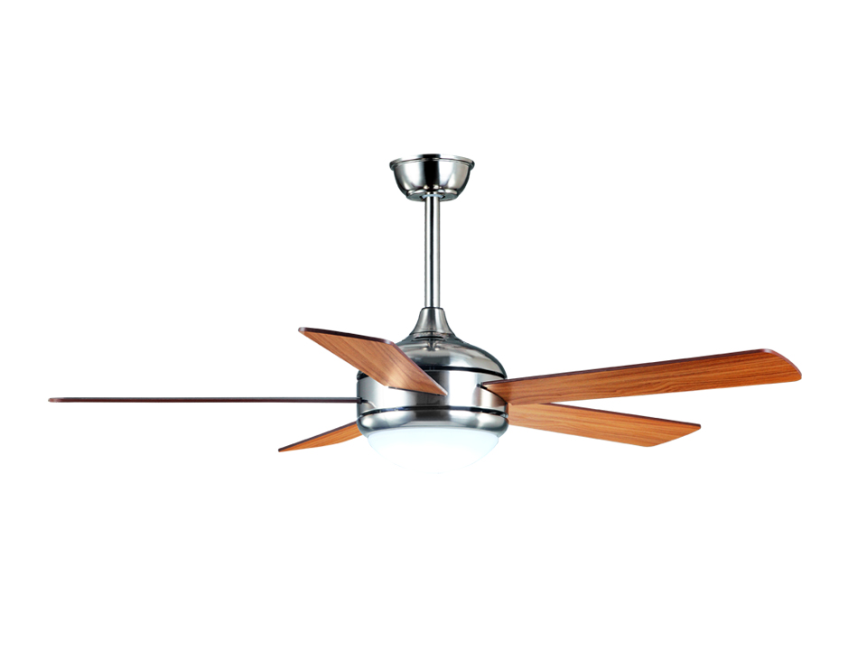 52 in nickel ceiling fan with light