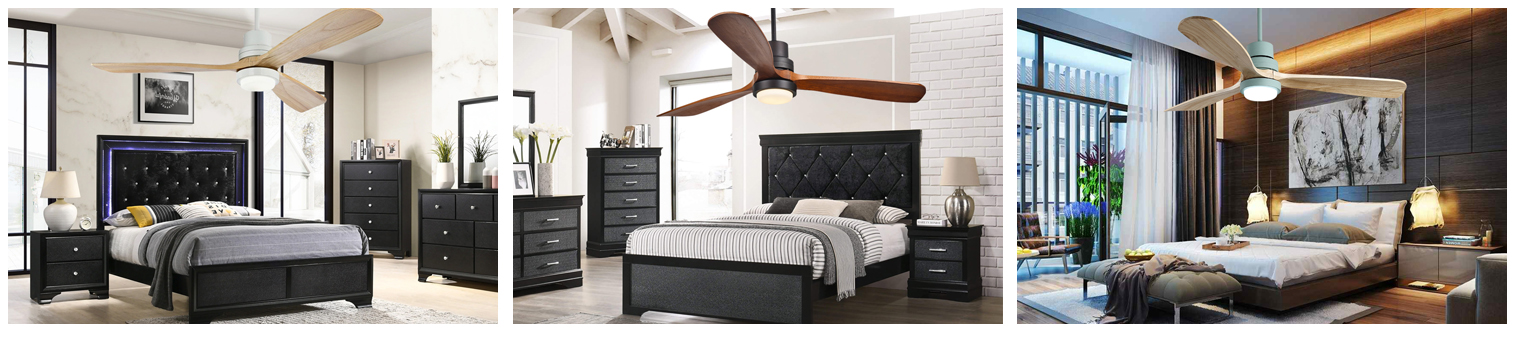 Timber ceiling fans LED with light