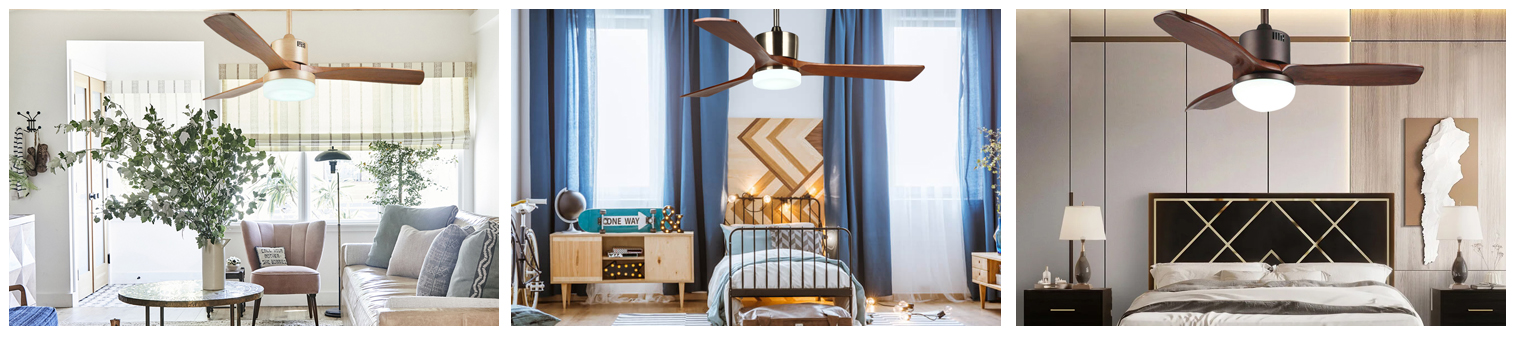 solid timber ceiling fan with remote control