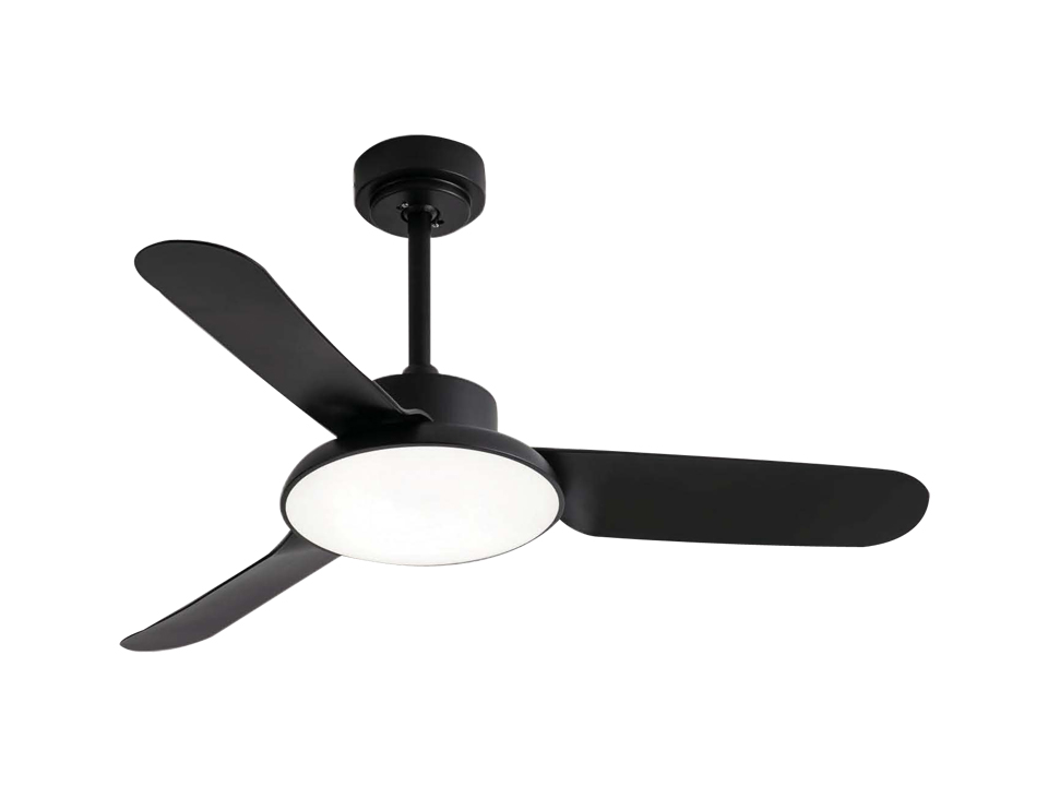 45 inch black ceiling fan with light