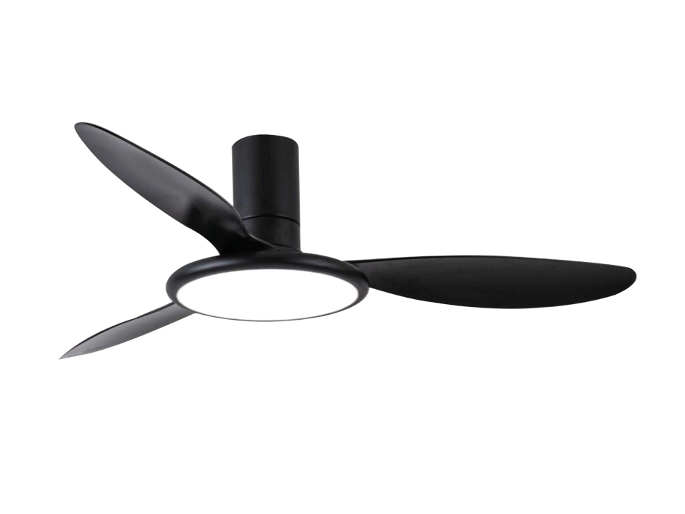 52 inch black hugger ceiling fan light