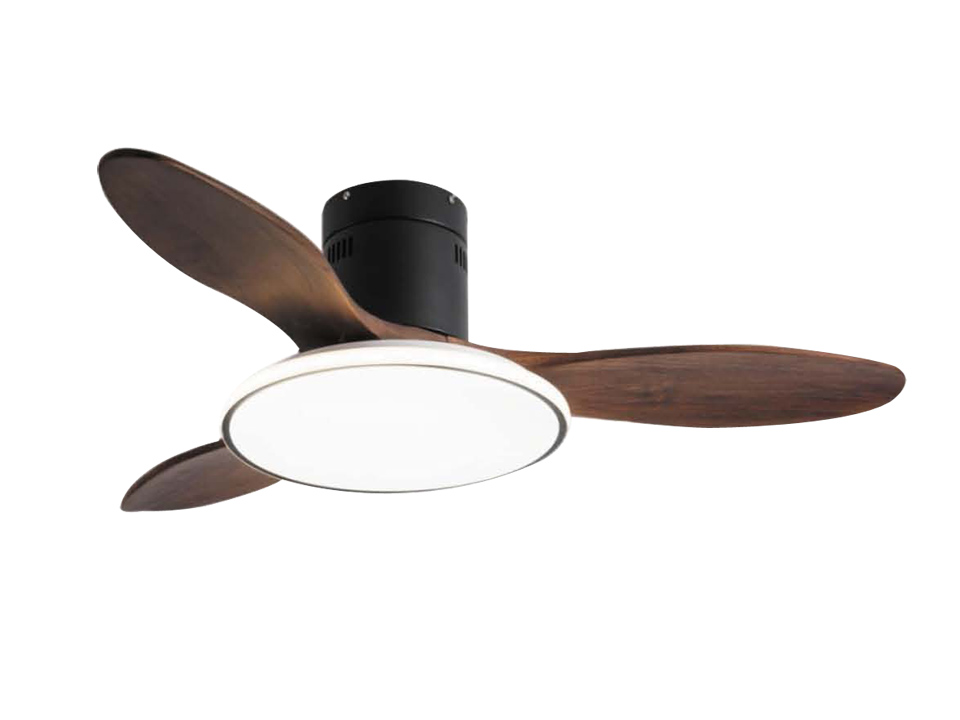 flush mount natural wood ceiling fan light