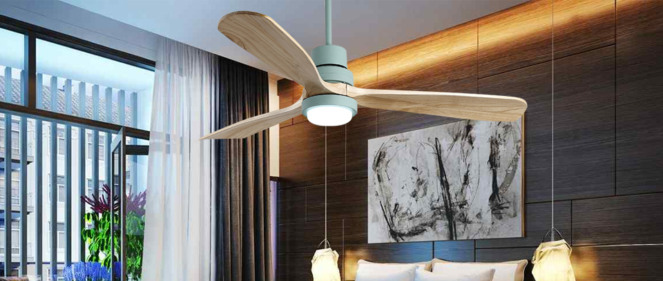 52 inch timber wood ceiling fan light